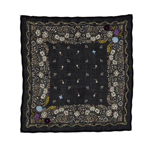 Chan Luu- Embroidered Floral Bandana