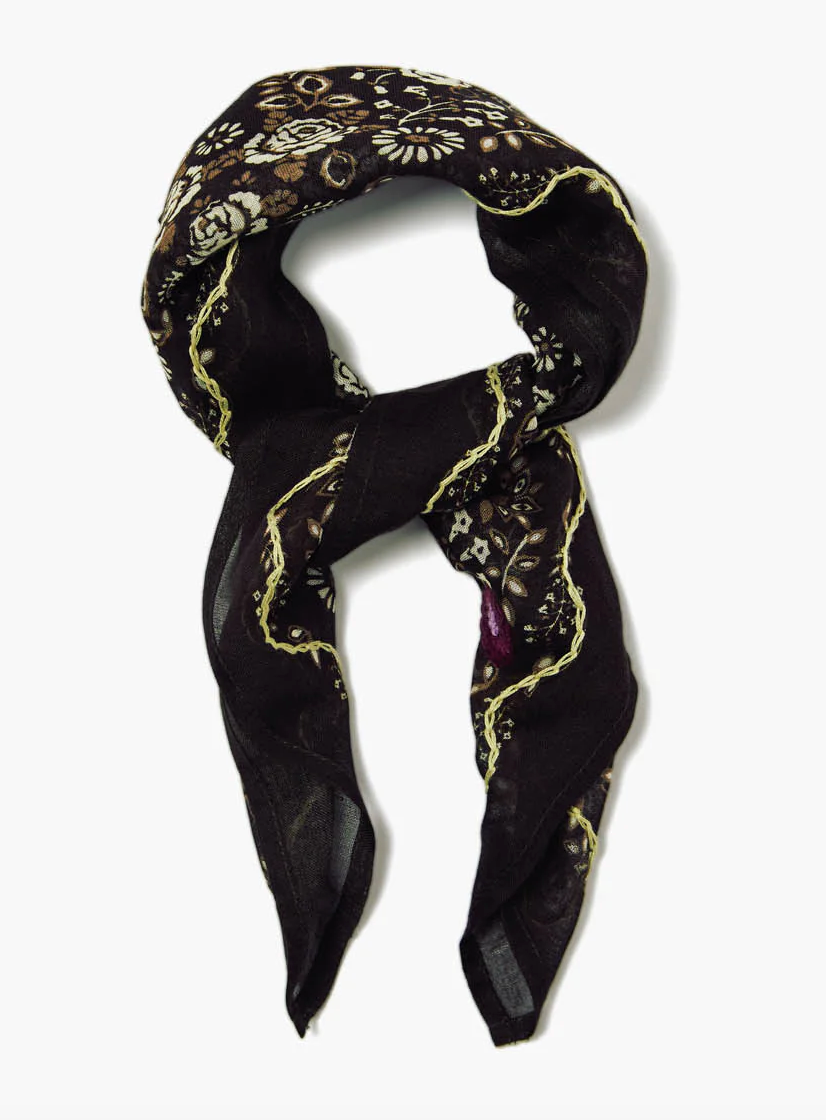 Chan Luu- Embroidered Floral Bandana