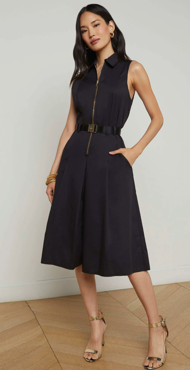 L'Agence- Kylo Belted Shirt Dress