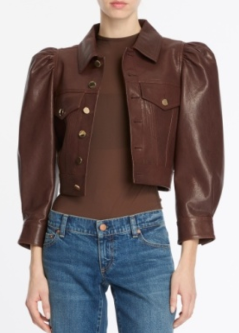 alice + olivia- Lana Vegan Leather Jacket