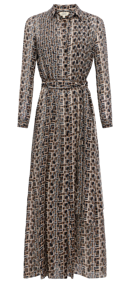 L'Agence- Klaudia Silk Shirt Dress