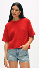 Load image into Gallery viewer, White + Warren- Cashmere Waffle Mesh Tee

