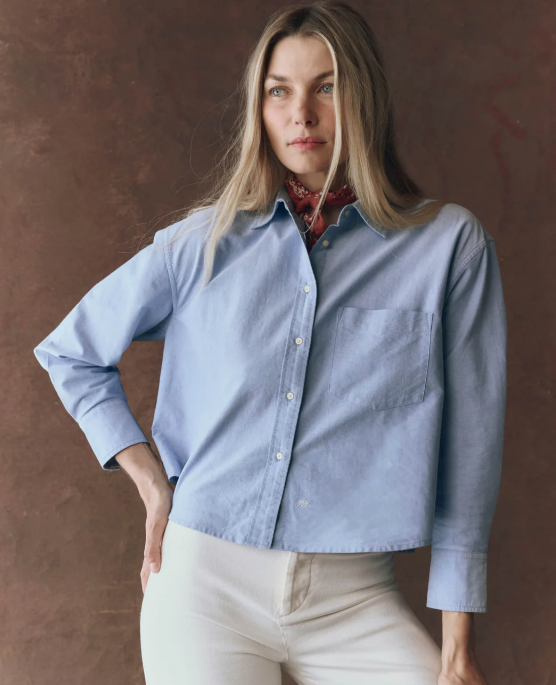 The Great- The Cropped Oxford Shirt
