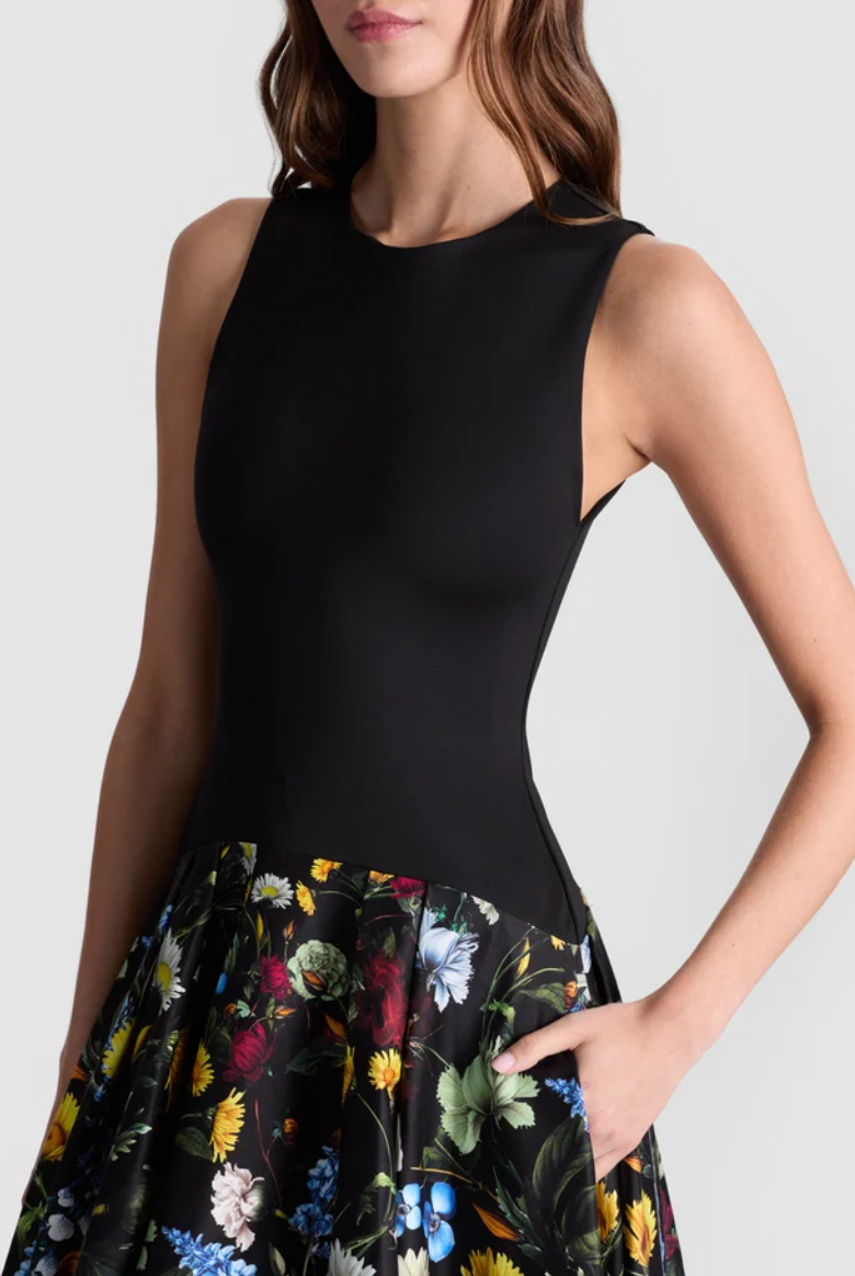 alice + olivia- Adley Flare Midi Dress