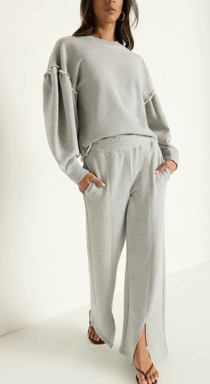Nation- Lincoln Front Slit Knit Pant