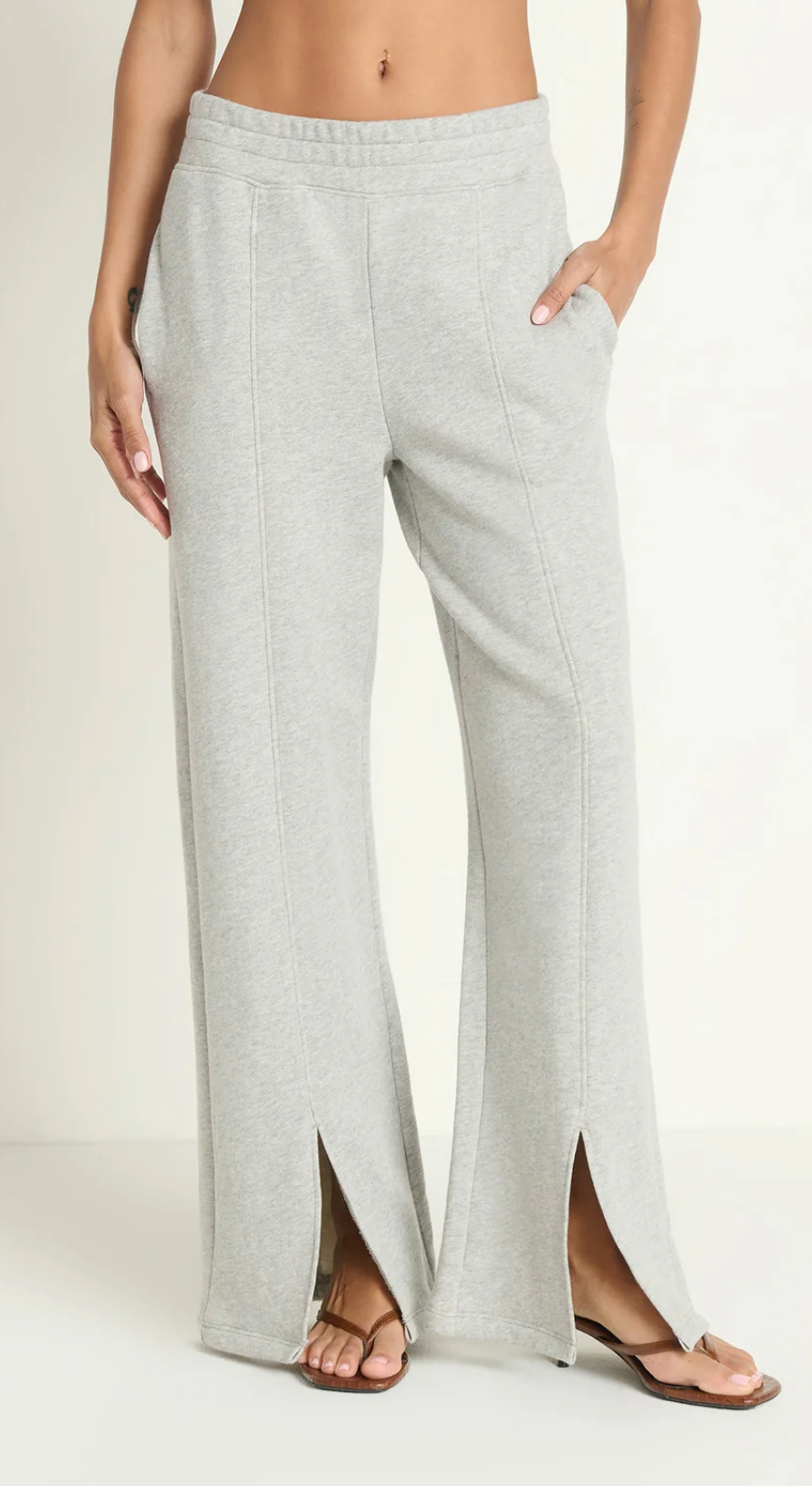 Nation- Lincoln Front Slit Knit Pant