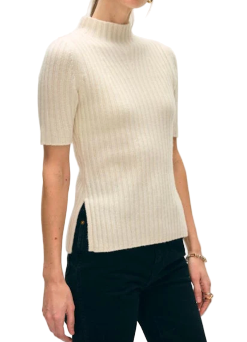 White + Warren- Cashmere Ribbed Mockneck