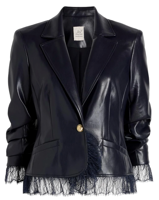 Cinq á Sept- Vegan Leather Le Petit Roxie Blazer