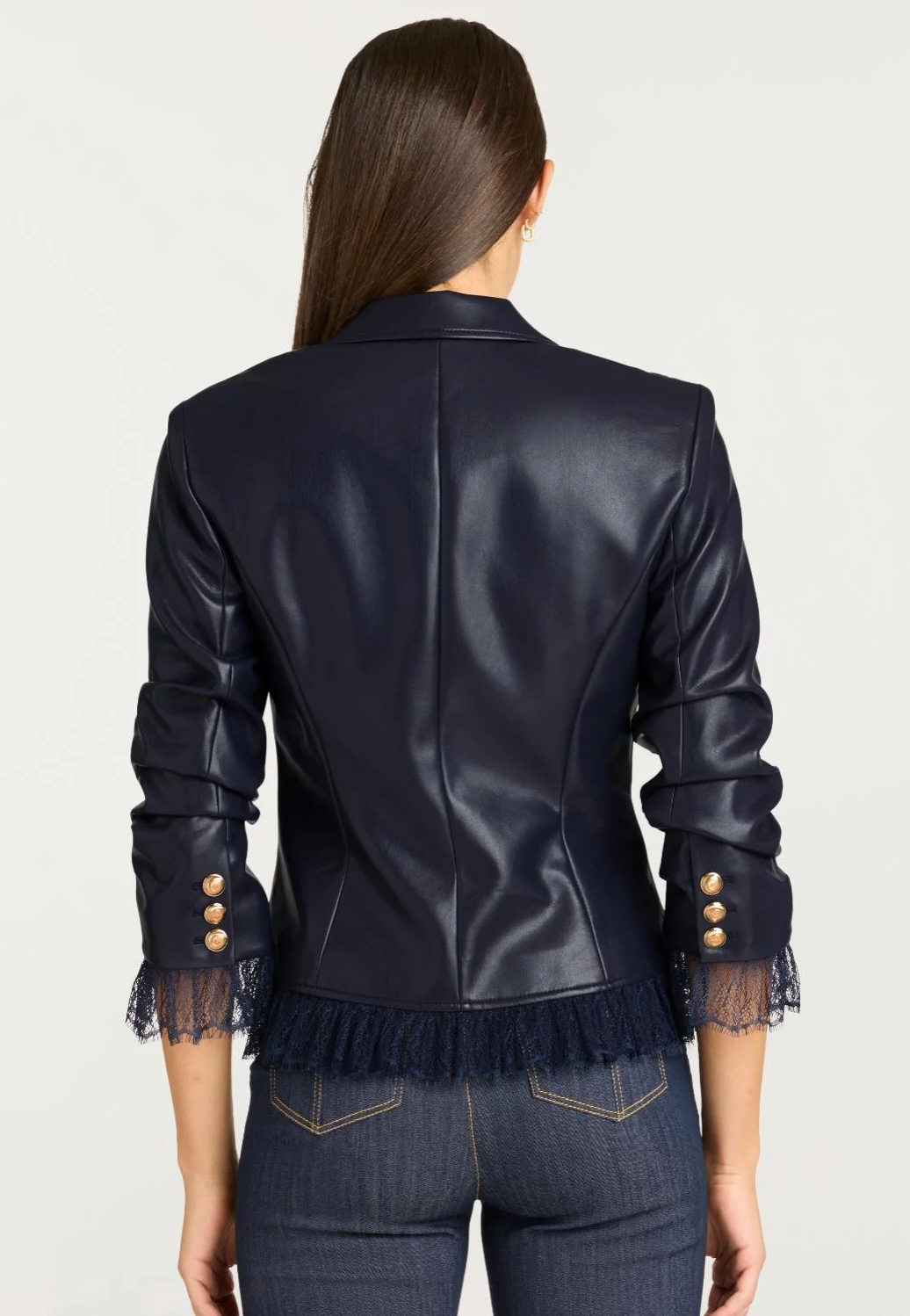 Cinq á Sept- Vegan Leather Le Petit Roxie Blazer