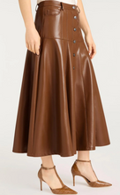 Load image into Gallery viewer, Cinq á Sept- Vegan Leather Veena Skirt
