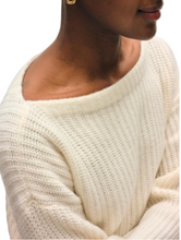 Load image into Gallery viewer, White + Warren- Cashmere Ribbed Boatneck

