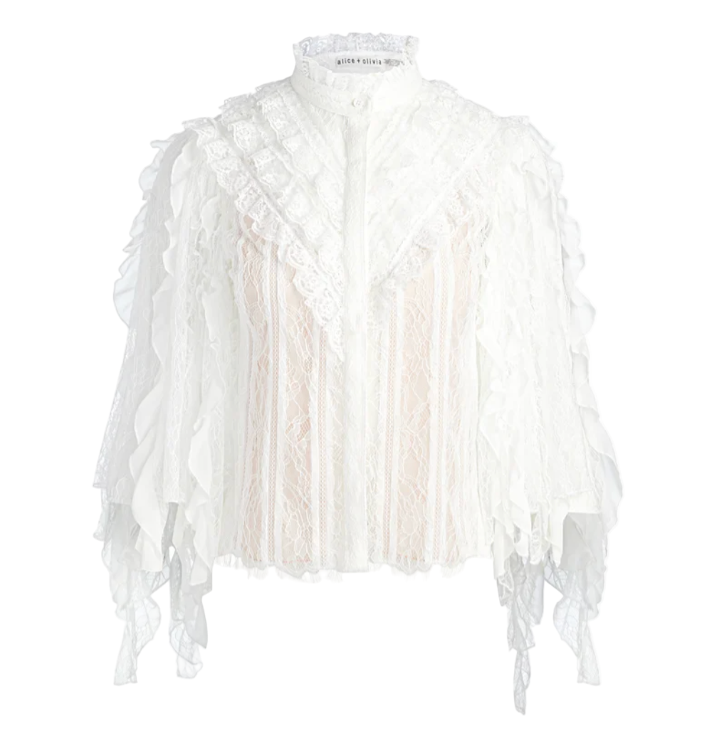 alice + olivia- Rheba Lace Top