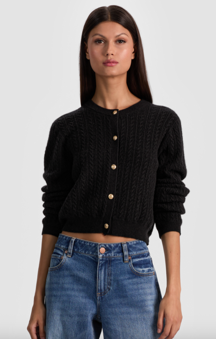alice + olivia- Dollie Cable Cardigan