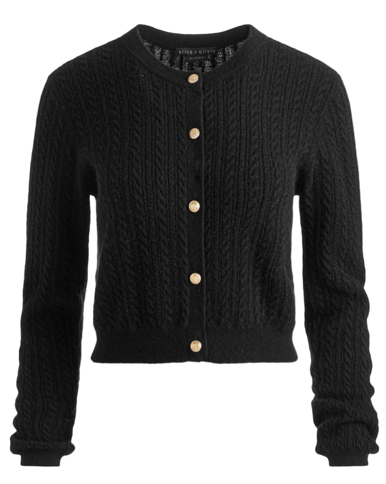 alice + olivia- Dollie Cable Cardigan