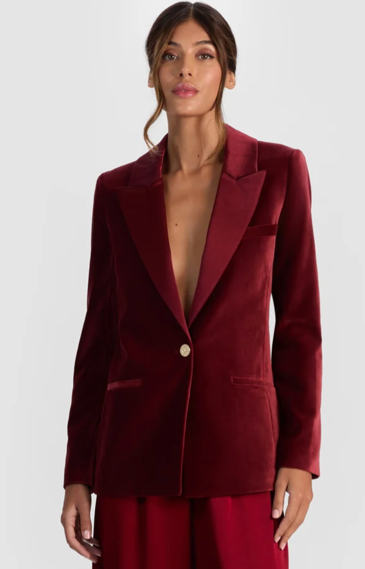 alice + olivia- Silas Velvet Blazer