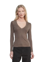 Load image into Gallery viewer, Enza Costa- Supima Cotton L/S V-Neck
