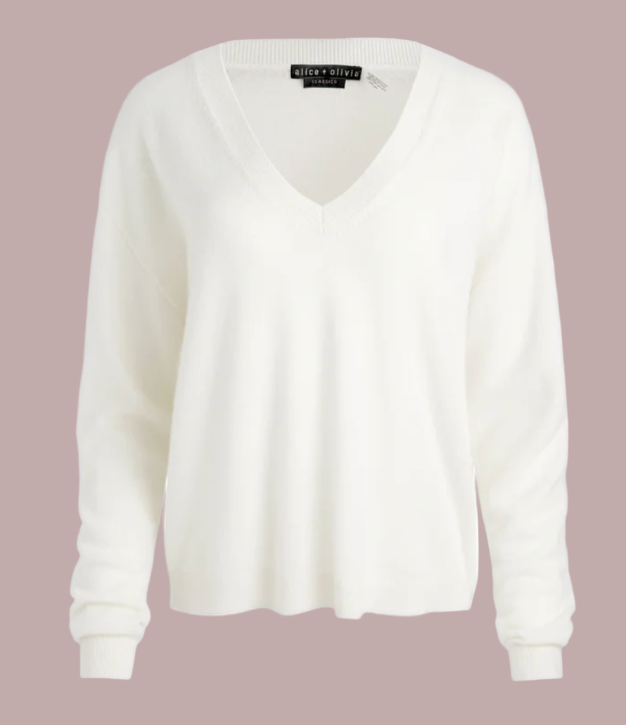 alice + olivia- Williams Easy V Neck Pullover