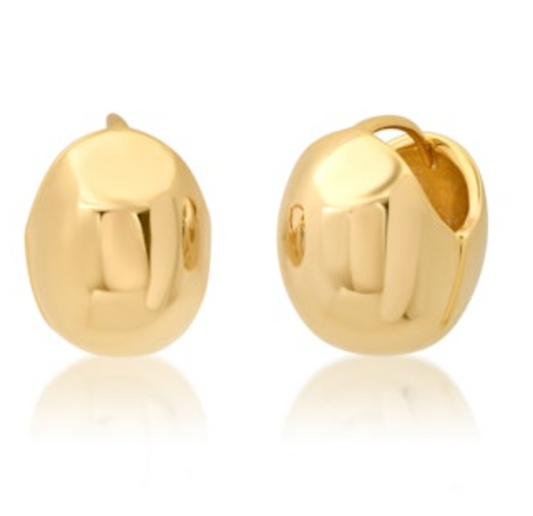 TAI- Puffy Gold Ball Huggie