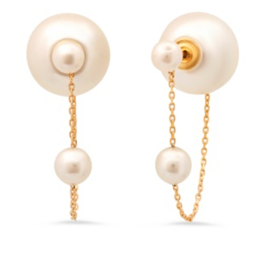 TAI- Pearl and Chain Earrings