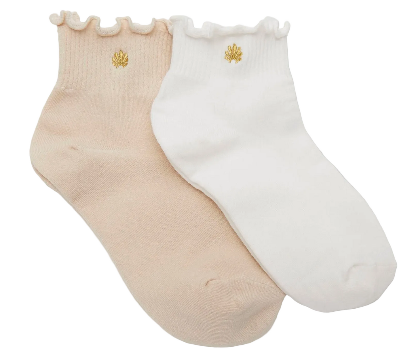 Lele Sadoughi- Ruffle Hem Socks