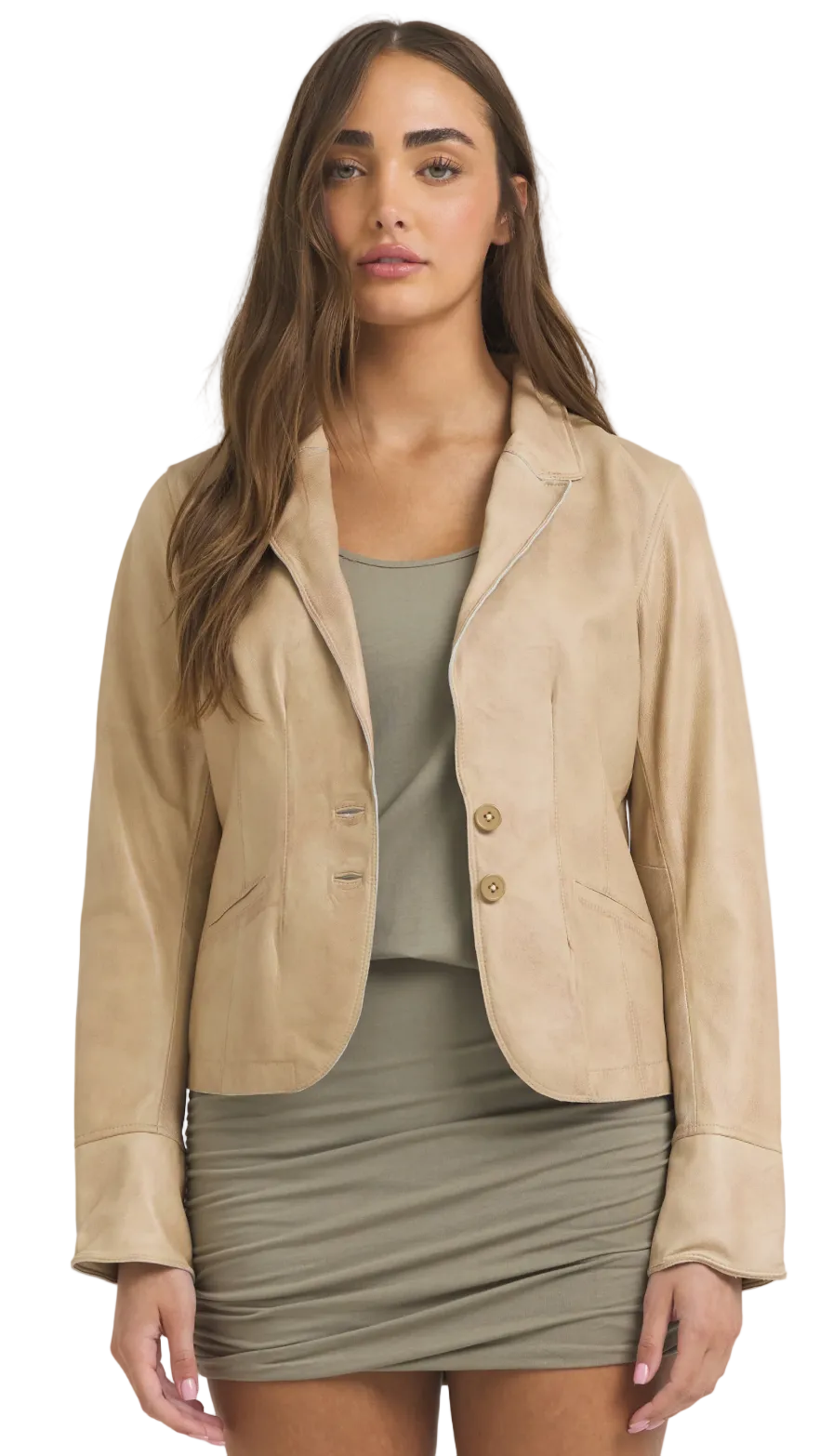 Jakett- Amelia Patina Leather Jacket