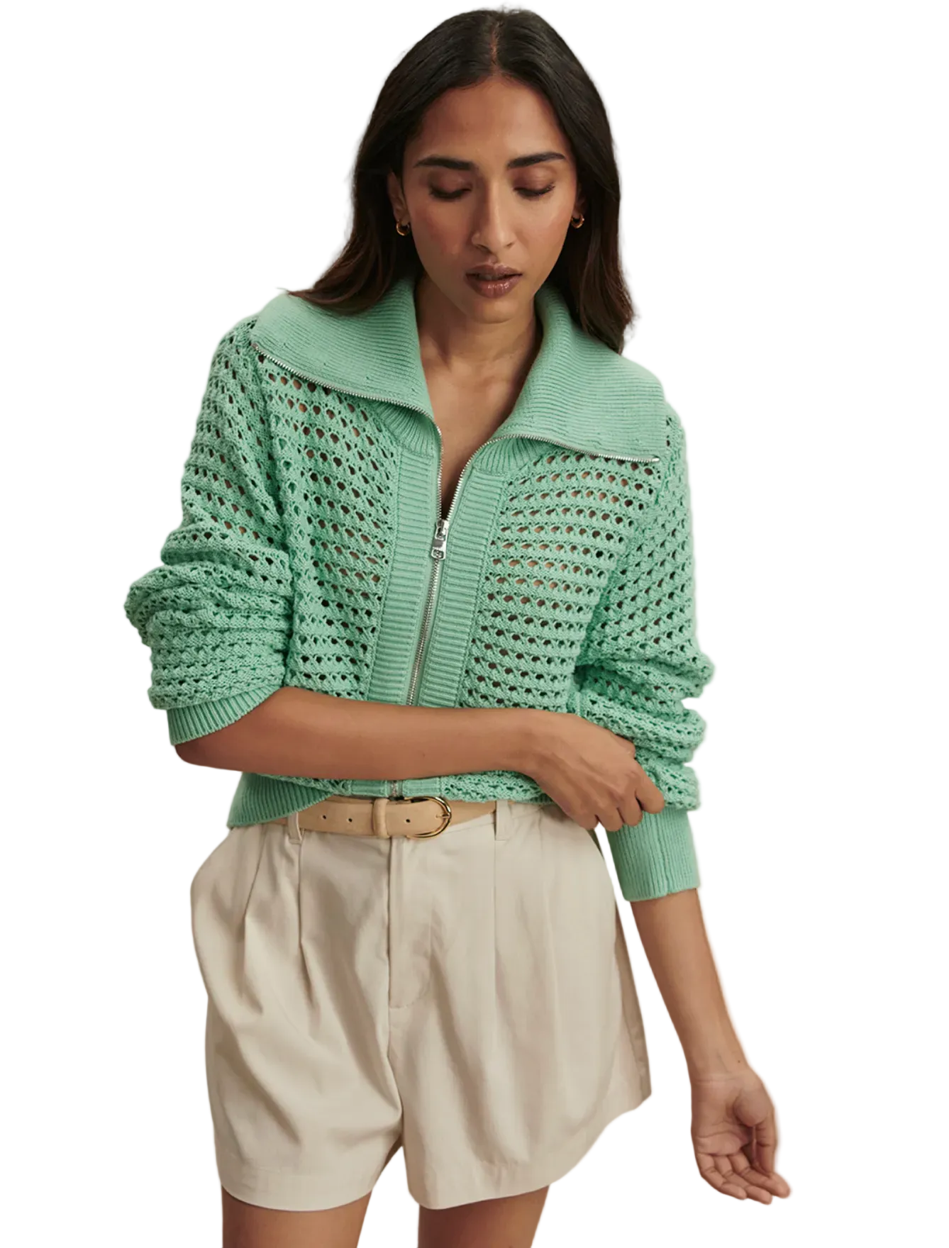 Varley- Eloise Full Zip Knit