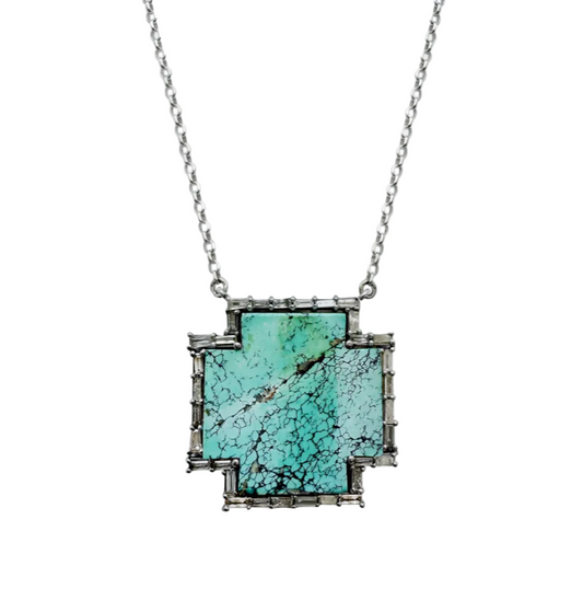 S. Carter- Turquoise Cross Necklace