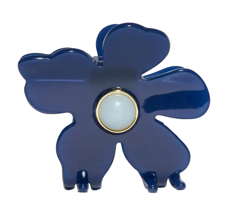 Lele Sadoughi- Cobalt Lily Claw Clip