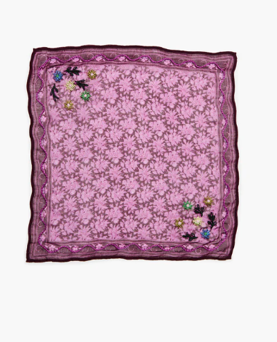 Chan Luu- Embroidered Small Floral Bandana