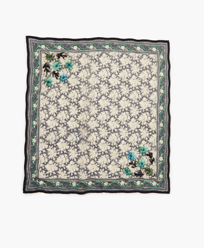 Chan Luu- Embroidered Small Floral Bandana