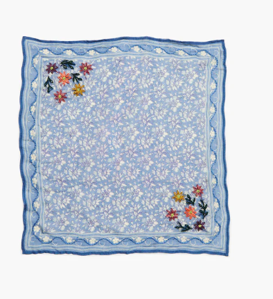 Chan Luu- Embroidered Small Floral Bandana