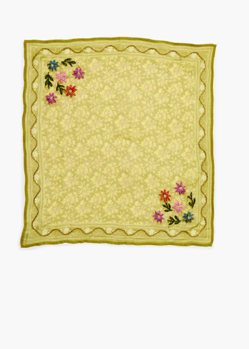 Chan Luu- Embroidered Small Floral Bandana