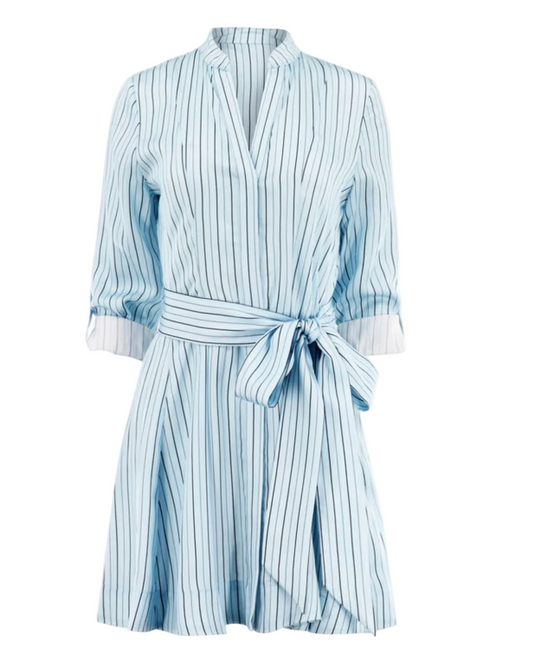 alice+olivia- Lucy Roll Cuff Mini Dress