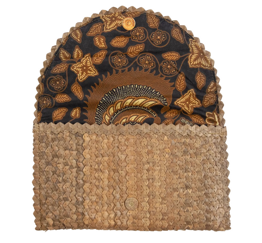 TWR- Cowrie Shell Straw Clutch