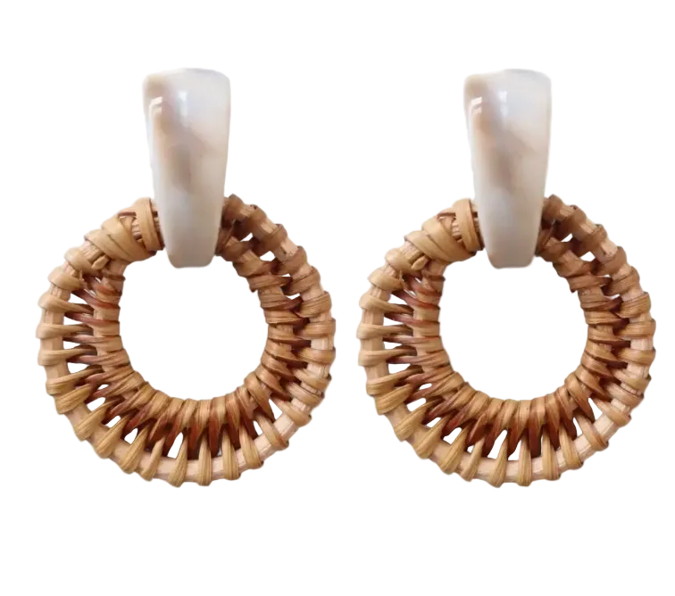 St Armands- Bali Button Earrings