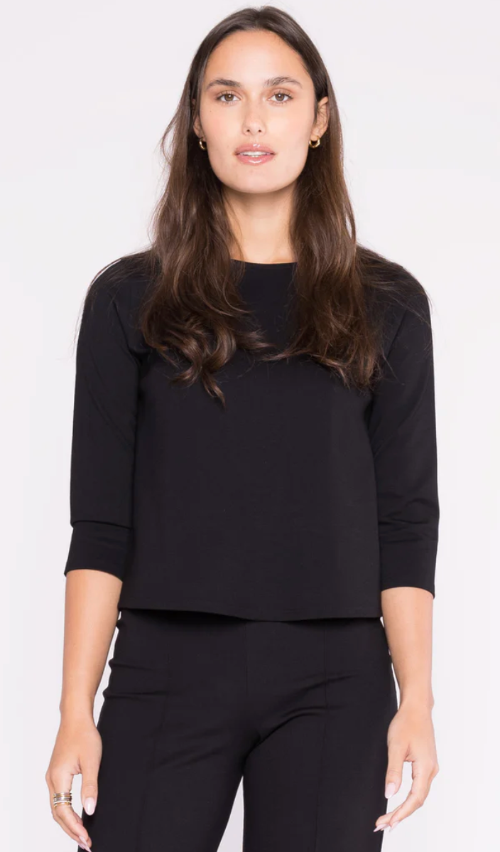 Ponte Knit 3/4 Sleeve Top