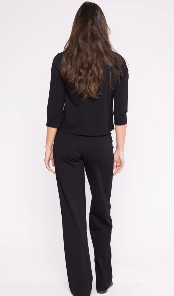 Ponte Knit 3/4 Sleeve Top