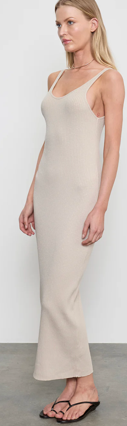 Enza Costa-Military Rib Tank Dress