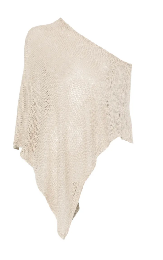 Enza Costa-Linen Open Knit Poncho