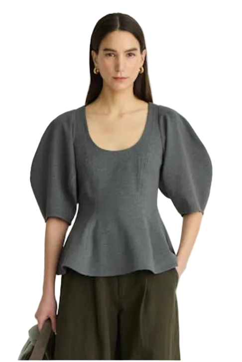 Apiece Apart- Bebe Ponte Peplum Top