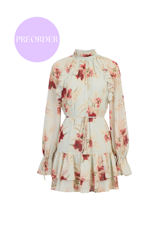 Cinq á Sept- Wilted Poppy Sylviane Dress