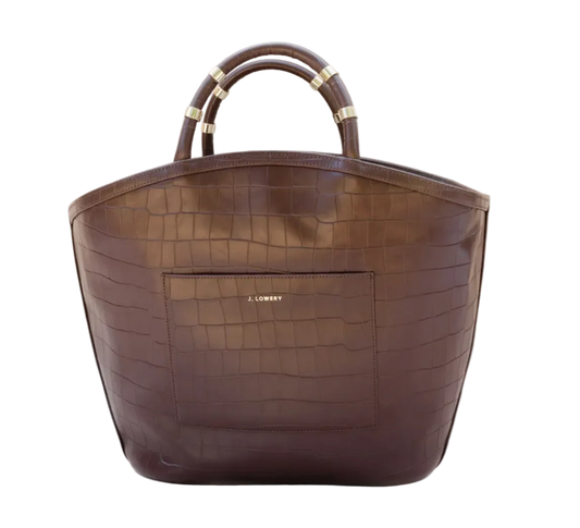 J. Lowery- Espresso Croc Tote
