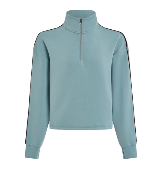 Varley- Sian Piped Half Zip Sweat