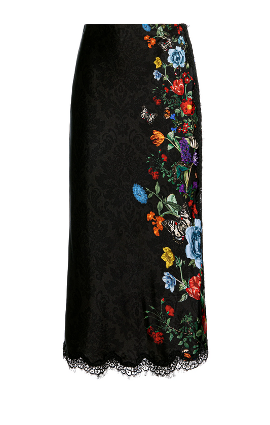 alice+olivia- Maeve Midi Slip Skirt