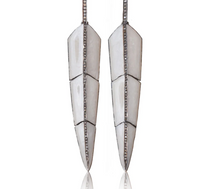 Load image into Gallery viewer, S. Carter - Small Enamel Feather Earrings
