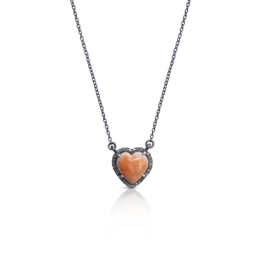 S. Carter Mini Spiney Oyster Shell Heart Necklace