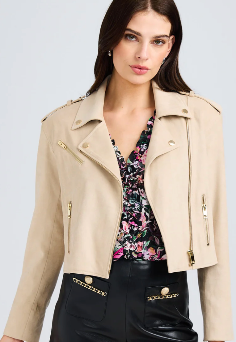 Generation Love- Cosita Vegan Suede Moto Jacket