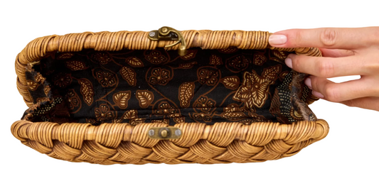 TWR- Rattan Wide Weave Clutch