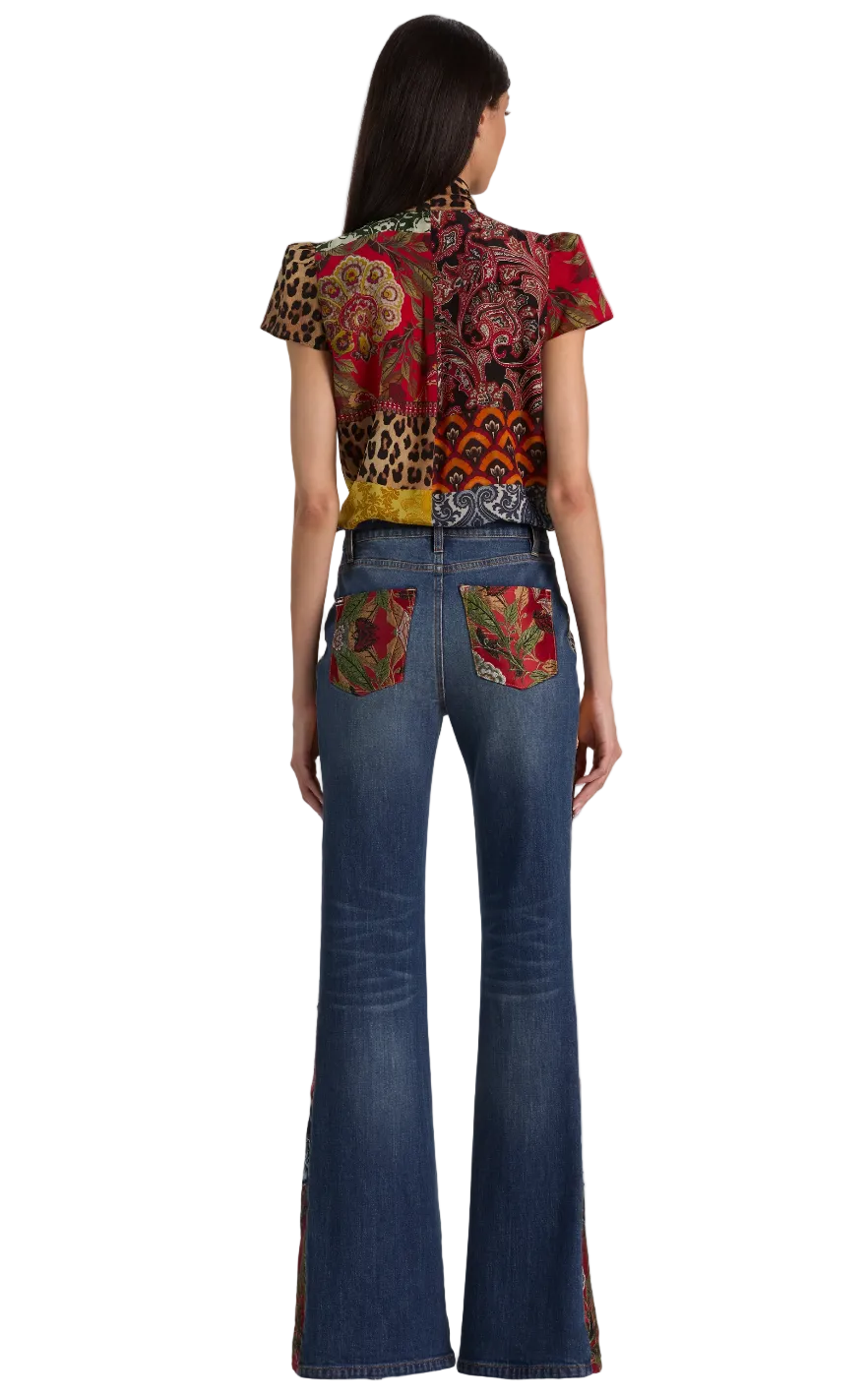 alice+olivia- Jeannie Bow Collar Button Down