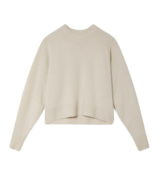 White & Warren- Cashmere Luxe Fringe Crew